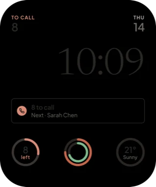 Ociate complications on an Apple Watch face
